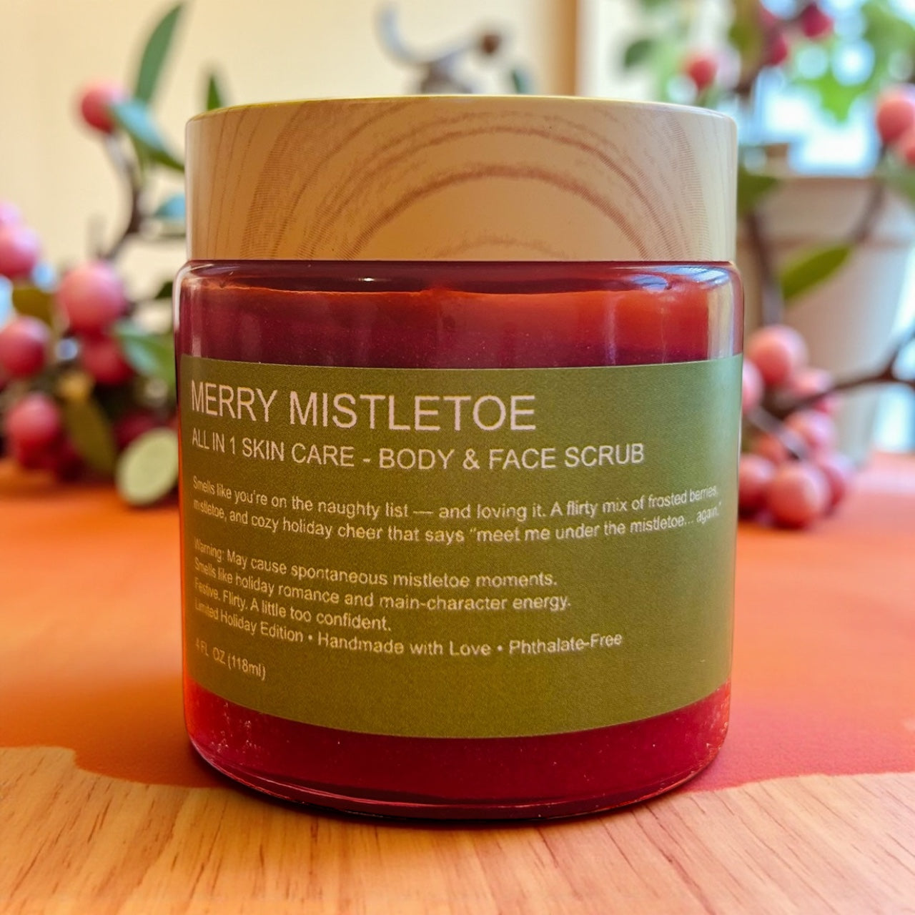 🎄 Merry Mistletoe — Holiday Limited Edition Mini Body Scrub (4 oz)
