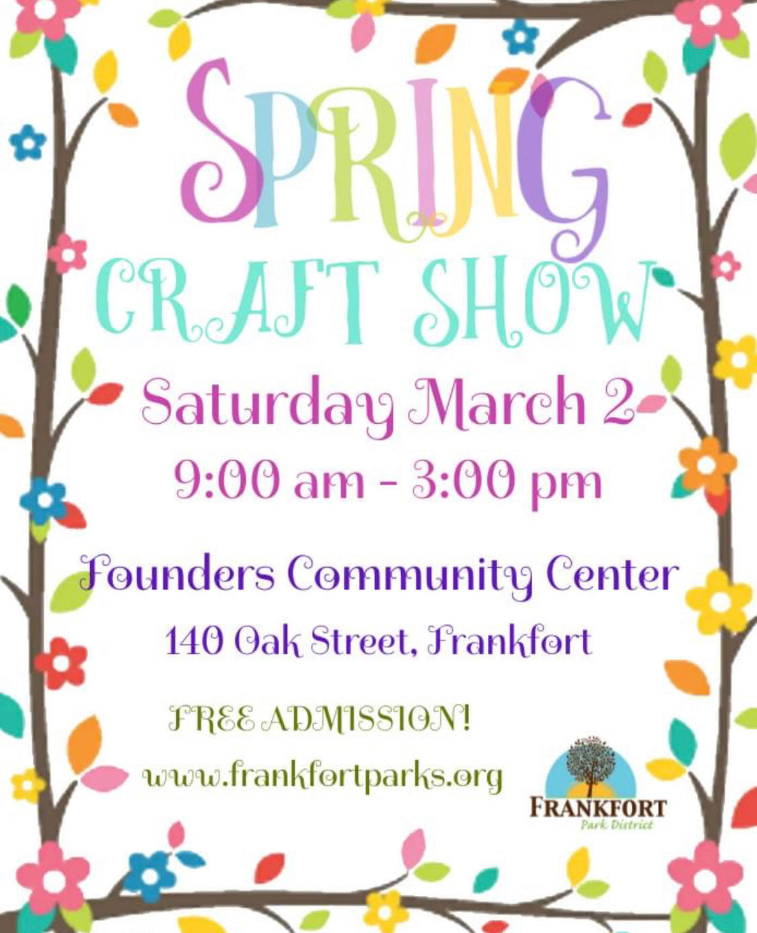 Frankfort Illinois Spring Craft Show - March 2, 2024, Saturday