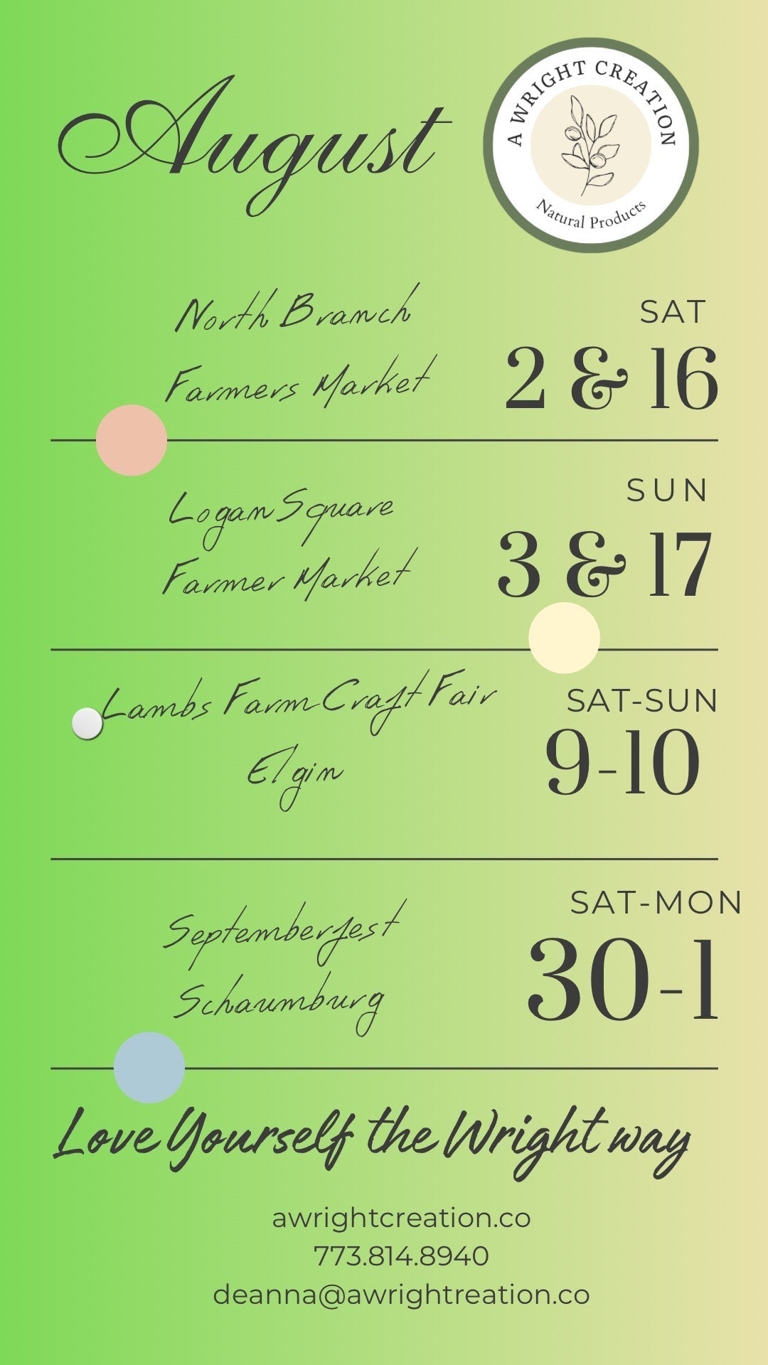 Where to Find Us This August