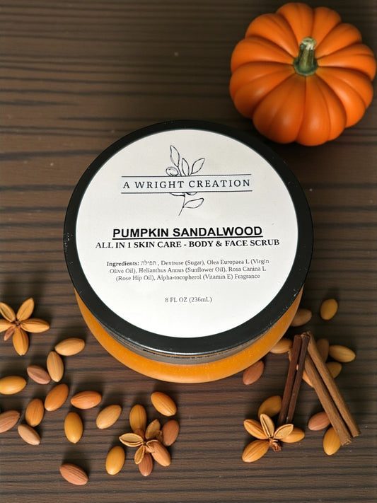 Pumpkin Sandalwood - Mega Moisture Body Sugar Scrub - Exfoliator