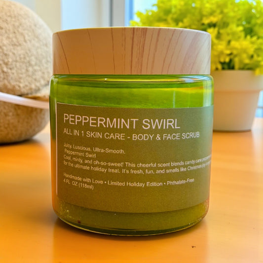 ❄️ Peppermint Swirl — Holiday Limited Edition Mini Body Scrub (4 oz)