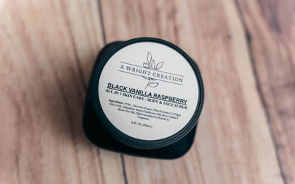 Black Vanilla Raspberry Exfoliator - Sugar Scrub