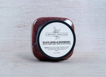 Black Vanilla Raspberry Exfoliator - Sugar Scrub