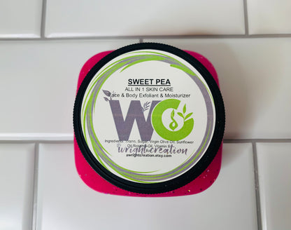 Sweet Pea Body Sugar Scrub w/Biodegradable Glitter